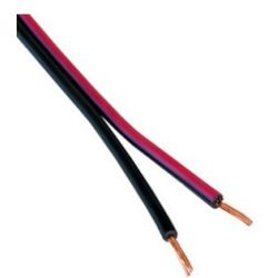Dvojlinka, 2x0,5 mm, 20AWG, černočervená