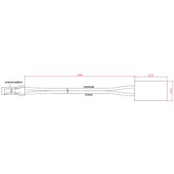 Kábel k All in jednotke, pre jednofarebný COB LED pásik