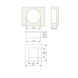 zápustná úchytka Panel RX XZ05, lesklý chrom