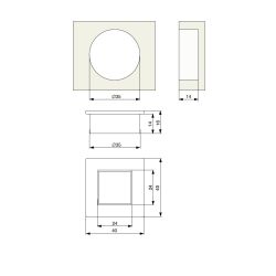 zápustná úchytka Panel F RX XZ06, antracit matný