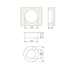 kulatá zápustná úchytka Kaniva RX XZ12, lesklý chrom