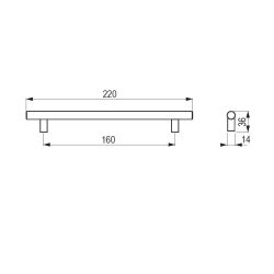 úchytka Mella, zlatá matná