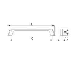 úchytka Scoop, medená matná