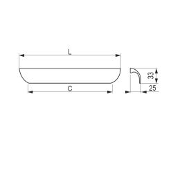 úchytka Grenda, černá broušená
