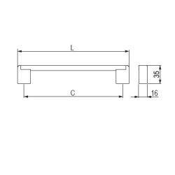 úchytka Pari, starobronz/ imitace nerezu