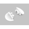 Kulaté koncovky k profilu Groove, bílé (pár)