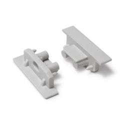 Rovné koncovky k profilu Groove, šedé (pár)