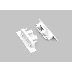 Rovné koncovky k profilu Groove, bílé (pár)