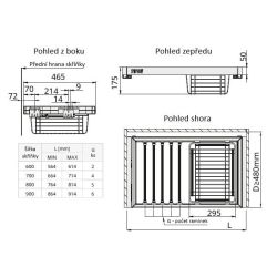 Výsuvný věšák na kalhoty s košem na prádlo WB 663, antracit