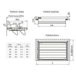 Výsuvný koš na obuv WB 666, bílá