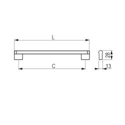 madlo Penka, broušený nikl