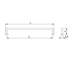 madlo Bastone, lesklý chrom