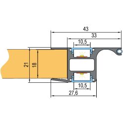 Profil pro LED pásky, Lucera, Stříbrný elox