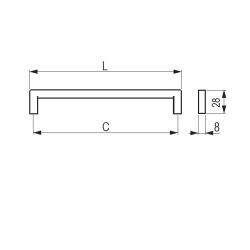 úchytka Davide, matný chrom