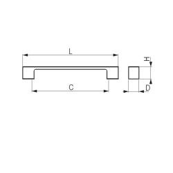 úchytka Sosa, broušený nikl