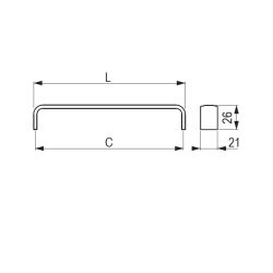 madlo Oga, broušený nikl