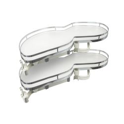 Rohová výsuvná police ATM Suplimo WB-425, bílá, levá varianta