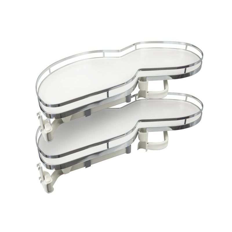 Rohová výsuvná police ATM Suplimo WB-425, bílá, levá varianta