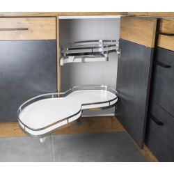 Rohová výsuvná police ATM Suplimo WB-425, bílá, levá varianta