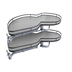 Rohová výsuvná police ATM Suplimo WB-425, šedá, levá varianta