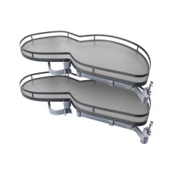 Rohová výsuvná police ATM Suplimo WB-425, šedá, pravá varianta