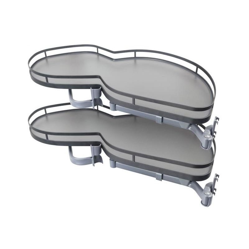 Rohová výsuvná police ATM Suplimo WB-425, šedá, pravá varianta