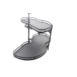 Rohová výsuvná police ATM Suplimo WB-425, šedá, pravá varianta