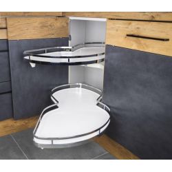 Rohová výsuvná police ATM Suplimo WB-425, šedá, pravá varianta