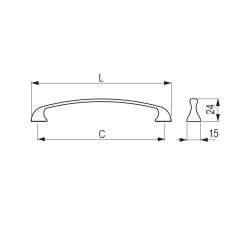 úchytka Uroso, matný nikl