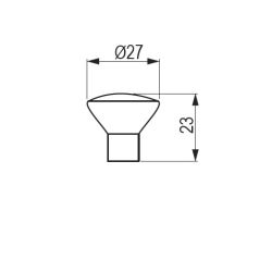 knopek Marusa, lesklý chrom