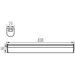 Svítilna Mera LED 15W neutrální bílá 838mm, bílá