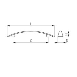 madlo Unesa, broušený nikl