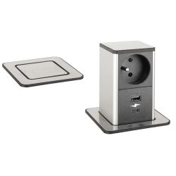 Elektrická zásuvka Strong PowerUp vysouvací, 1x 230 V, 1x USB A, 1x USB C