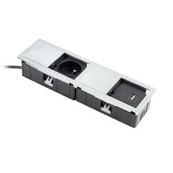 VersaHit Mono combi, 1x 230 V, 1x USB A, 1x USB C