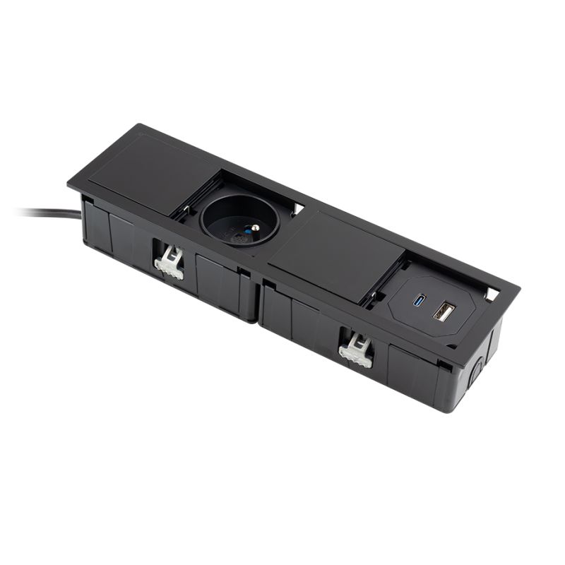 VersaHit Mono combi, 1x 230 V, 1x USB A, 1x USB C