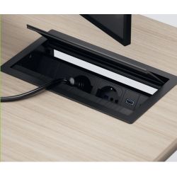 VersaFlap mono 2.0, 3x 230 V, 2x RJ45, 1x USB A, 1x USB C, 1x HDMI, 1x USB A Data