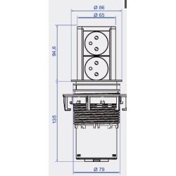 Bachman Elevator Home 1x 230 V, 2x USB A