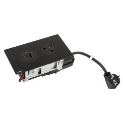 Legrand Disq‘In, 1x 230 V + 1x USB A / C