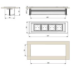 Riex stolní elektrická zásuvka