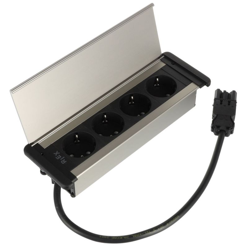 Riex stolní elektrická zásuvka s krytem