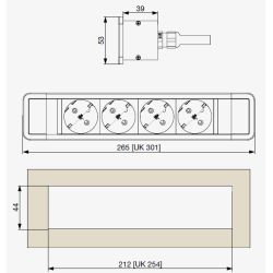Riex ED14 stolní elektrická zásuvka