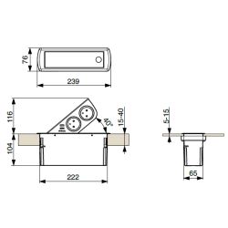 SFL Cizo 2x 230 V, 2x USB A