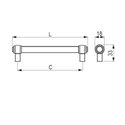 madlo Rustik, starocín broušený