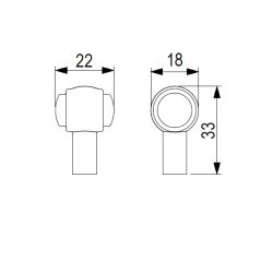 knopka Rustik, starocín broušený