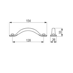 Rustikální úchytka Sulky, starocín