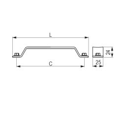 Rustikální úchytka Kentucky, starocín