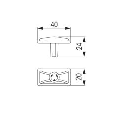 knopek Sirius, zlatá broušená