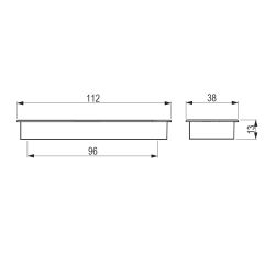 zápustná úchytka Shellby, černá matná