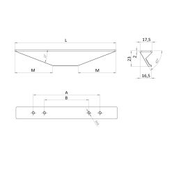 profilová úchytka Zoid, imitace nerez