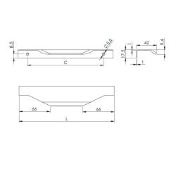 profilová úchytka Lori, tmavá zlatá broušená